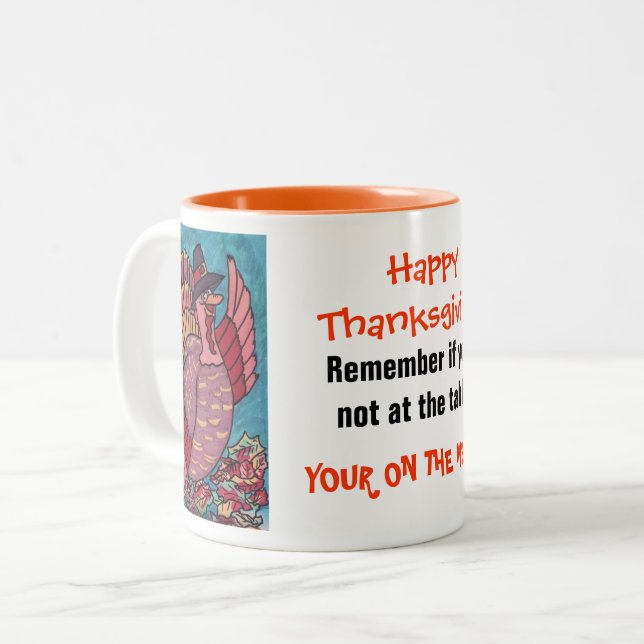 THANKSGIVING WAVING TURKEY mug (Front Left)
