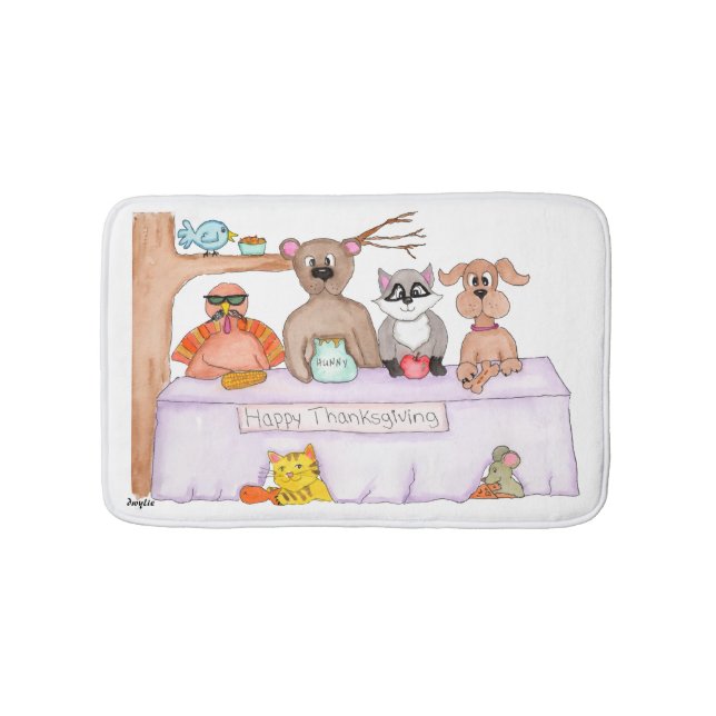 Thanksgiving - Where is the Turkey? Bath Mat (Front)