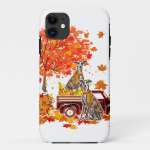 Thanksgiving Whippet Riding Red Plaid Pickup Truck Case-Mate iPhone Case