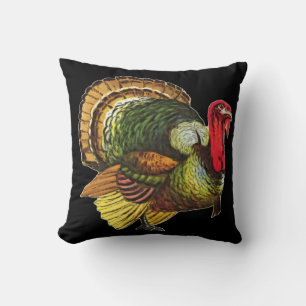 Thanksgiving wild turkey pillow