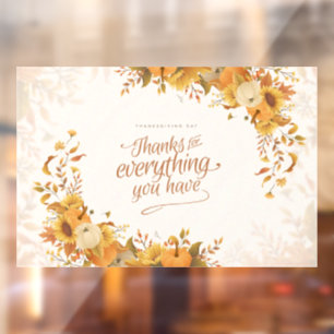 Thanksgiving Window Cling