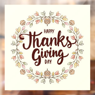 Thanksgiving Window Cling