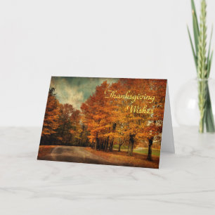 Thanksgiving Wishes Holiday Card