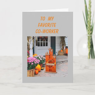 THANKSGIVING WISHES TO A GREAT CO-WORKER HOLIDAY CARD