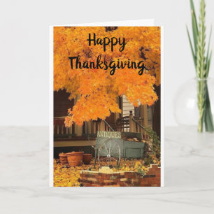 THANKSGIVING WISHES TO FAMILY AND FRIENDS CARD
