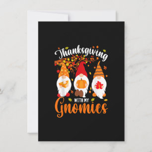 Thanksgiving With Gnomes Thankful For My Gnomies F Invitation