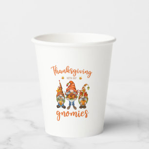 Thanksgiving With My Gnomies Autumn Gnomes Turkey  Paper Cups