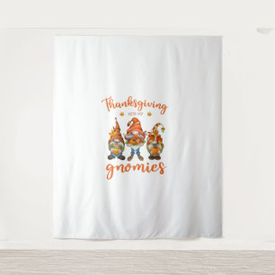 Thanksgiving With My Gnomies Autumn Gnomes Turkey Tapestry