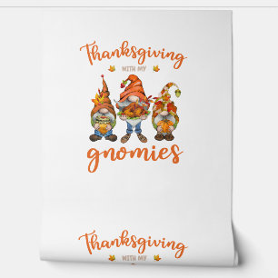 Thanksgiving With My Gnomies Autumn Gnomes Turkey Wallpaper