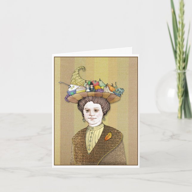 Thanksgiving Woman Card (Front)