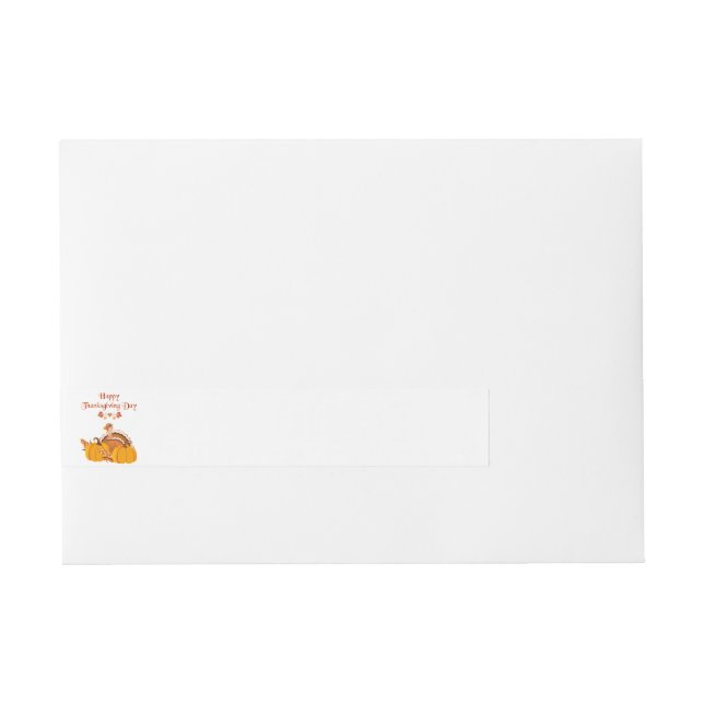 Thanksgiving Wrap Around Mailing Label (Front)