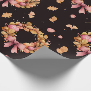 Thanksgiving Wrapping Paper – Autumn Wreath Seamle