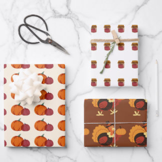 Thanksgiving Wrapping Paper Sheet
