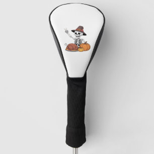 Thanksgiving X-ray Skeleton Funny Rock Hand Fall L Golf Head Cover