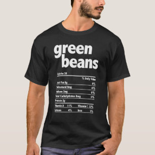 Thanksgiving Xmas Costume Nutrition Facts Green Be T-Shirt