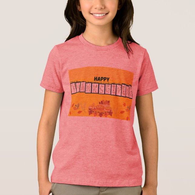 Thanksgiving (Yellow) Classic Print Tshirts  (Front)