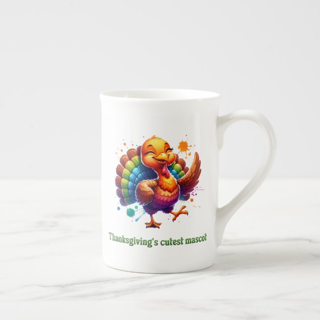 Thanksgiving's Cutest Mascot Bone China Mug (Right)