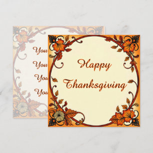 Thanksgivng/Autumn Frame Greeting/ Invitation
