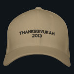 THANKSGIVUKAH 2013 JEWISH HOLIDAY HAT<br><div class="desc">WEAR THIS THANKSGIVUKAH 2013 HAT  ON THANKSGIVING AND HANUKKAH- CHANUKAH THIS YEAR. WHAT A GREAT JEWISH HOLIDAY HANUKKAH GIFT THIS IS!</div>