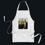 Thanksgivukkah Art: American Latke (apron) Standard Apron<br><div class="desc">The perfect apron to wear for frying latkes this Thanksgivukkah. Jewish / Hanukkah parody of American Gothic painting by Grant Wood.</div>