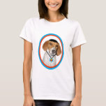 Thanksgivukkah Funny Hound Dog with Yamaka T-Shirt<br><div class="desc">An adorable rescue hound named "Charley" is featured wearing a yamaka and star of david necklace in this humourous photo image Thanksgivukkah design by artist c.a.teresa, Thanksgivukkah is the combined Jewish holiday of Hanukkah and Thanksgiving which will be falling on the same day this year. Celebrate this joyful event with...</div>