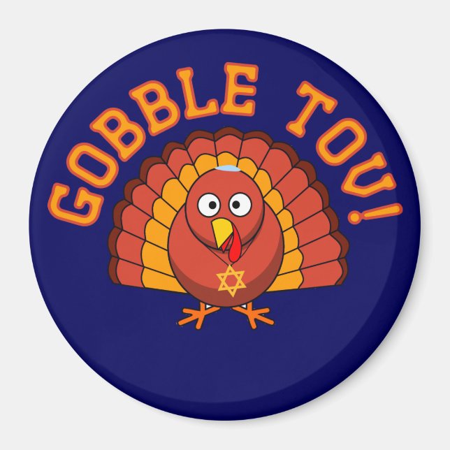 Thanksgivukkah Gobble Tov Turkey Magnet (Front)
