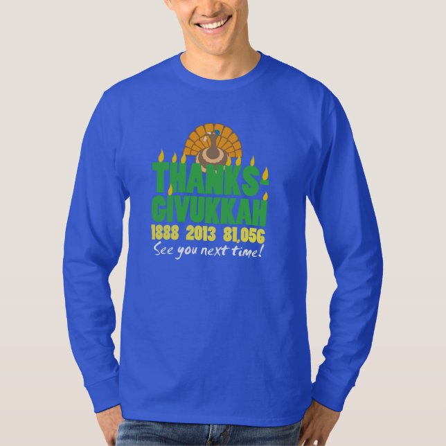 Thanksgivukkah long sleeve shirt (Front)