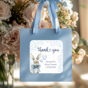 Thankyou Bunny Baby Shower  Square Sticker