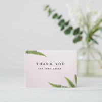 Thankyou For Your Order Card