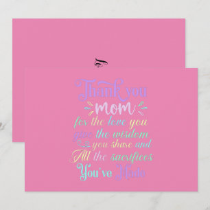 Thankyou Mum... Thank You Card