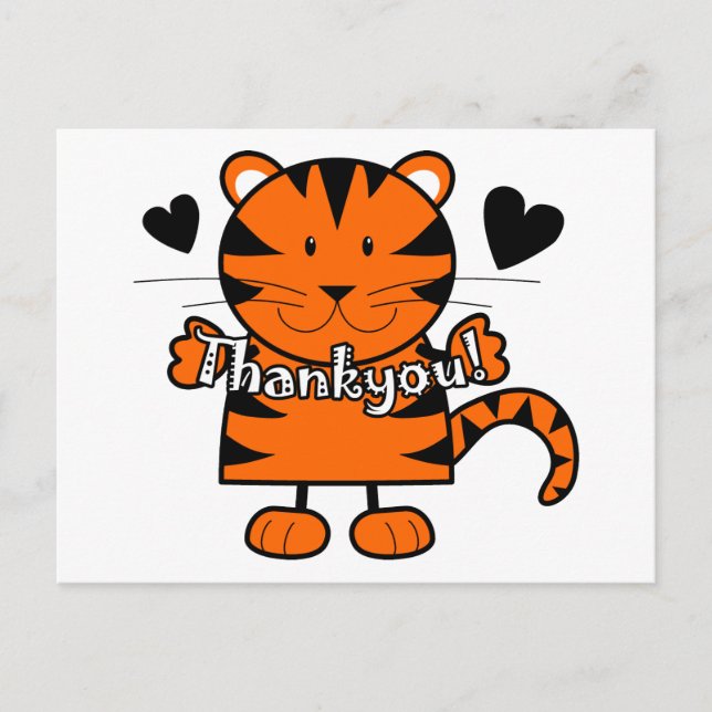 Thankyou Tiger Postcard (Front)