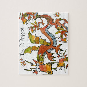 Thar Be Dragons Jigsaw Puzzle