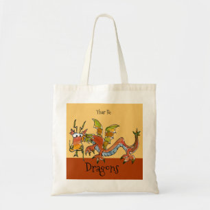 Thar Be Dragons Tote Bag