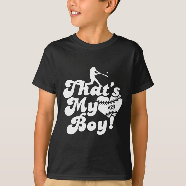 That39s My Boy 29 Baseball Mum Love Heart Baseball T-Shirt (Front)