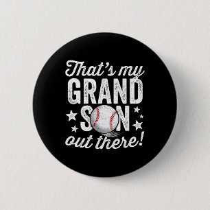 That39s My Grandson Out There Baseball Grandma 6 Cm Round Badge