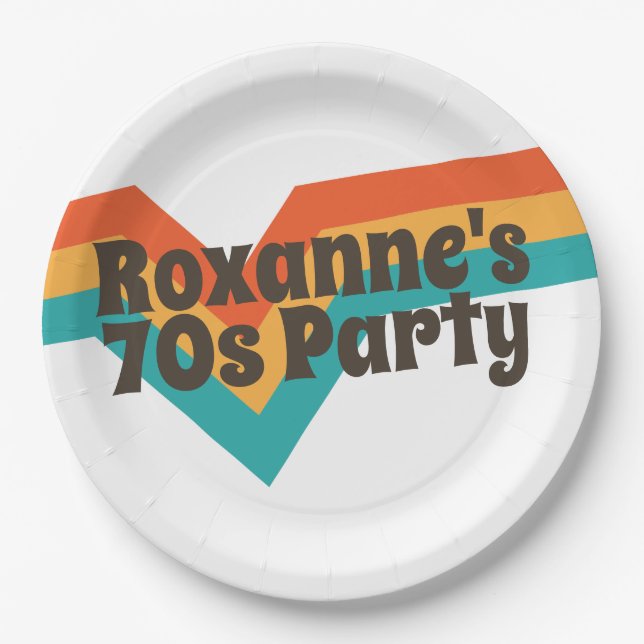 That 70s Birthday Party  Paper Plate (Front)