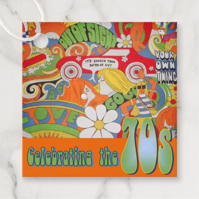 That 70s Favour Tag (Front)