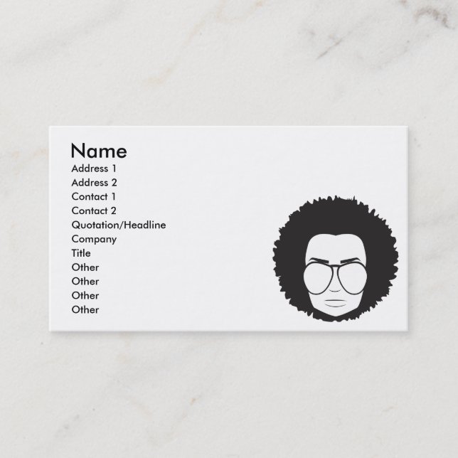 that 70s guy business card (Front)