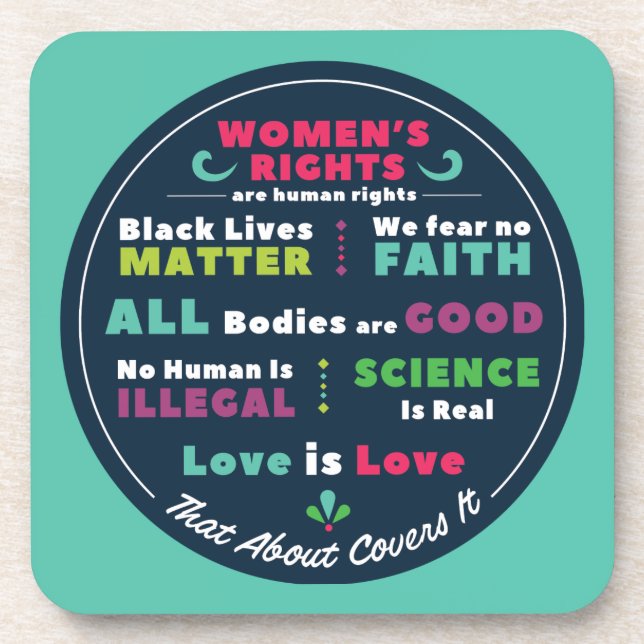 "That About Covers It" Progressive Coaster Set (Front)