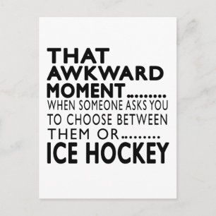 That Awkward Moment Ice Hockey Designs Postcard