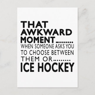 That Awkward Moment Ice Hockey Designs Postcard