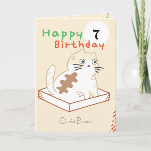 That Cat Life Cute Kitty Kids Name Editable  Card