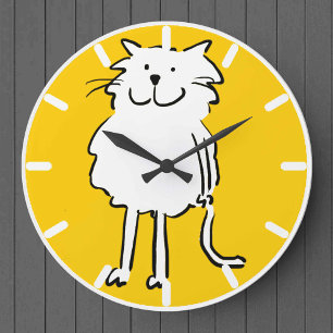That Cat - smiling Large Clock