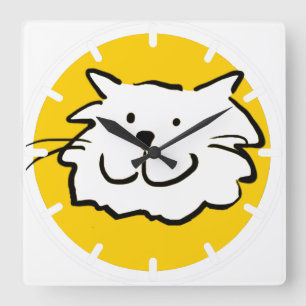 That Cat - smiling Square Wall Clock