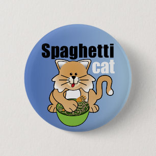 That Crazy Spaghetti Cat 6 Cm Round Badge