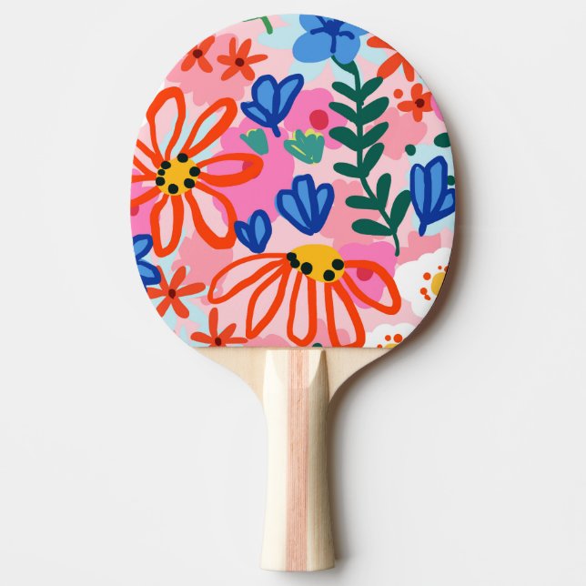That Floral Summer Kinda Feeling Ping Pong Paddle (Front)