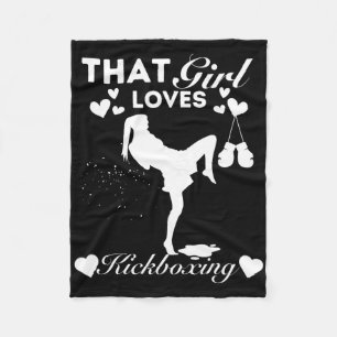 That Girl Loves Kickboxing Fleece Blanket
