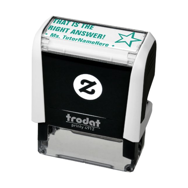 "THAT IS THE RIGHT ANSWER!" + Custom Teacher Name Self-inking Stamp (Product)