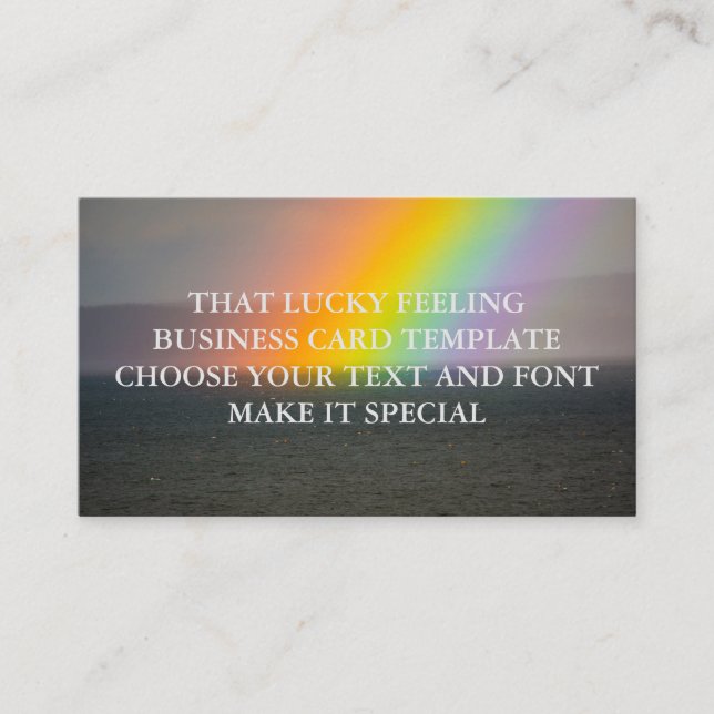 That Lucky Feeling Business Card Template (Front)