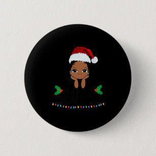 That Melanin Christmas Mrs. Claus Santa Black Peek 6 Cm Round Badge
